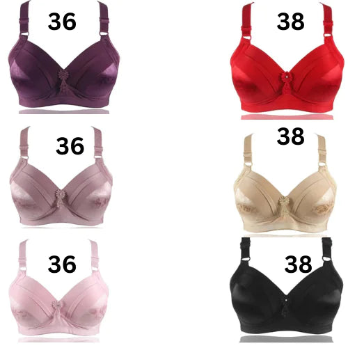 Plus Size Breathable Cotton Bralette Fashion Lingerie Wire Free