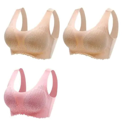 Vip Link 3pcs Plus 4XL Latex Bra Seamless Bras