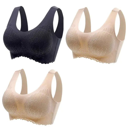 Vip Link 3pcs Plus 4XL Latex Bra Seamless Bras