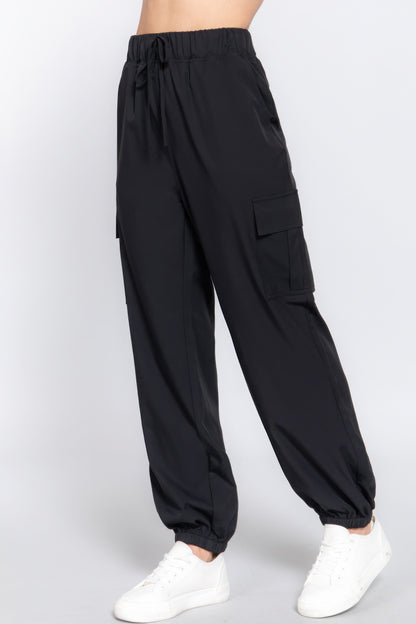 Light Weight Stretch Woven Cargo Jogger Pants