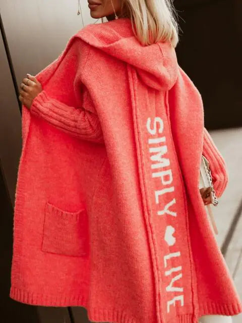 Full Size SIMPLY LIVE Hooded Cardigan-