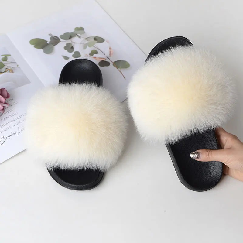 Casual Fluffy Non-Slip Furry Slides