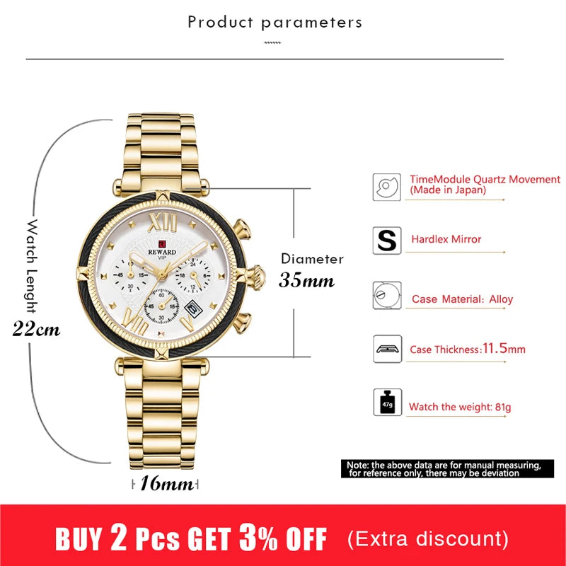 Waterproof Casual Quartz Ladys Watch for Woman