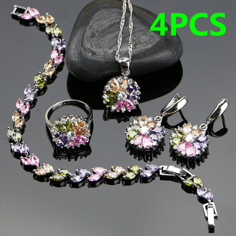 Multicolor Cubic Zirconia Set