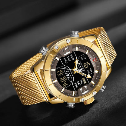 Luxury Man Military Wrist Watches Stainless Steel LED Digital Clock