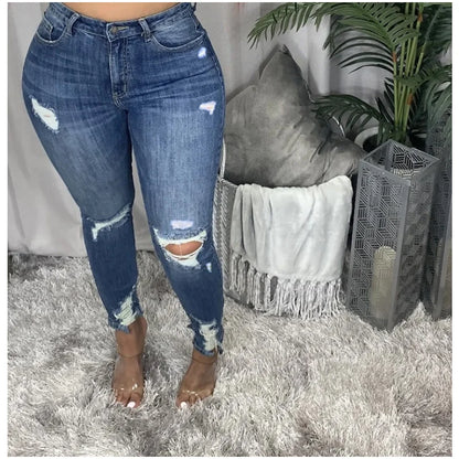 Plus Size Oversized High Waisted Jeans