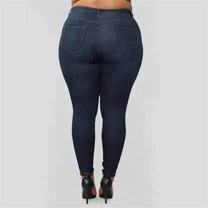 Plus size high waist skinny denim jeans