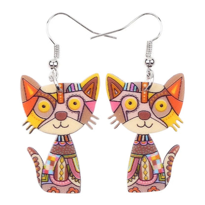 Acrylic Cat Earrings