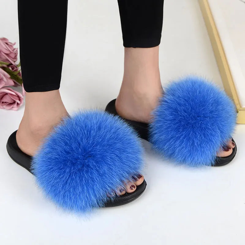 Casual Fluffy Non-Slip Furry Slides