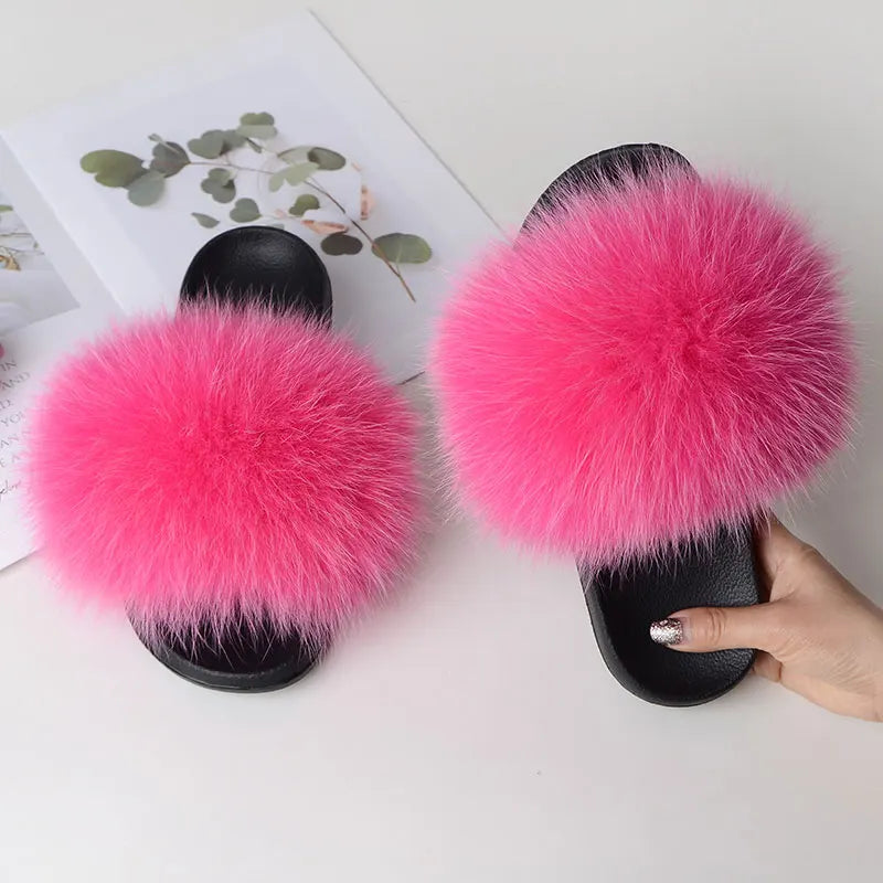 Casual Fluffy Non-Slip Furry Slides