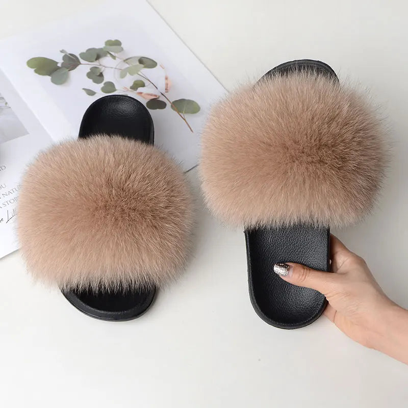 Casual Fluffy Non-Slip Furry Slides