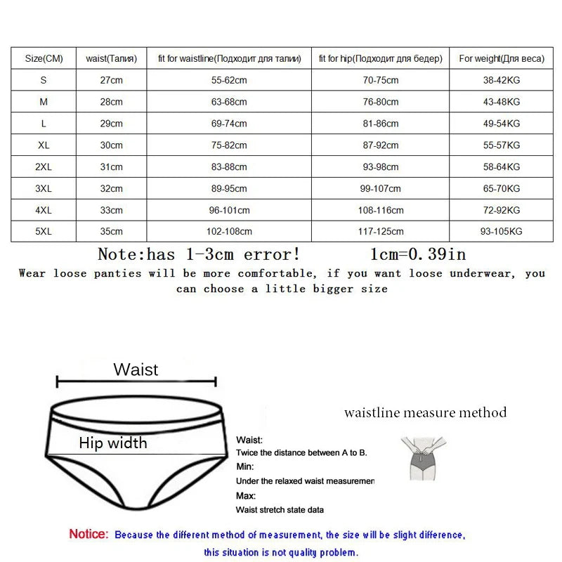 Plus Size Sexy Panties Women Underwear High Waist Cotton Briefs String