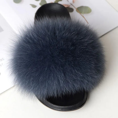 Casual Fluffy Non-Slip Furry Slides