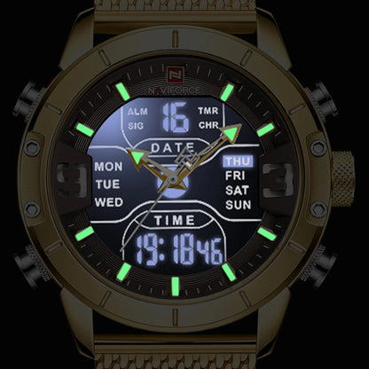 Luxury Man Military Wrist Watches Stainless Steel LED Digital Clock