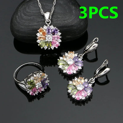 Multicolor Cubic Zirconia Set