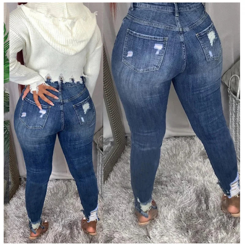 Plus Size Oversized High Waisted Jeans