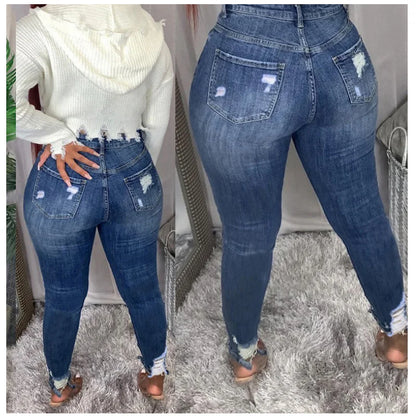 Plus Size Oversized High Waisted Jeans