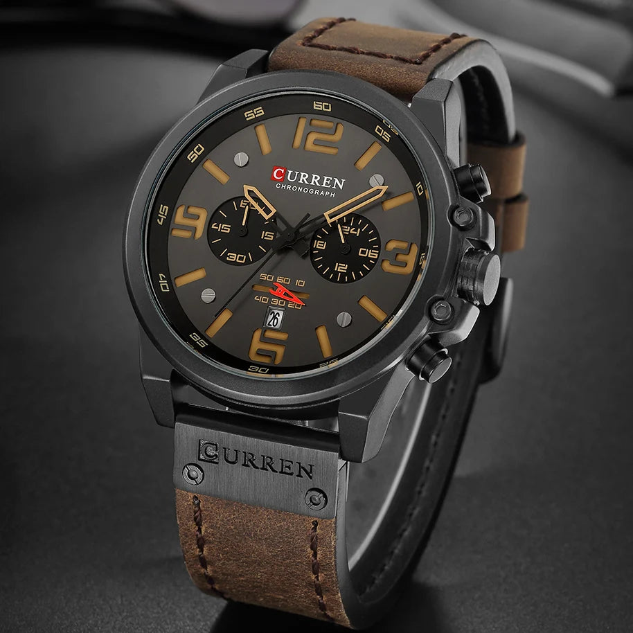 Luxury Waterproof Genuine Leather Wristwatch