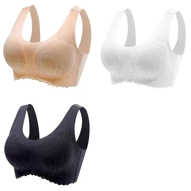 Vip Link 3pcs Plus 4XL Latex Bra Seamless Bras