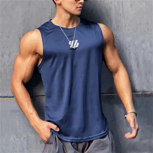 Gym Vest High Quality Mesh Shirt Sleeveless T-shirts