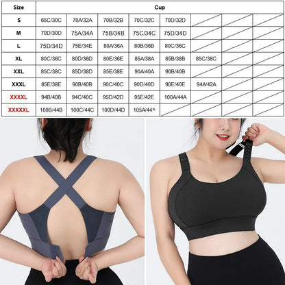 Plus Size Shockproof Sports Bra