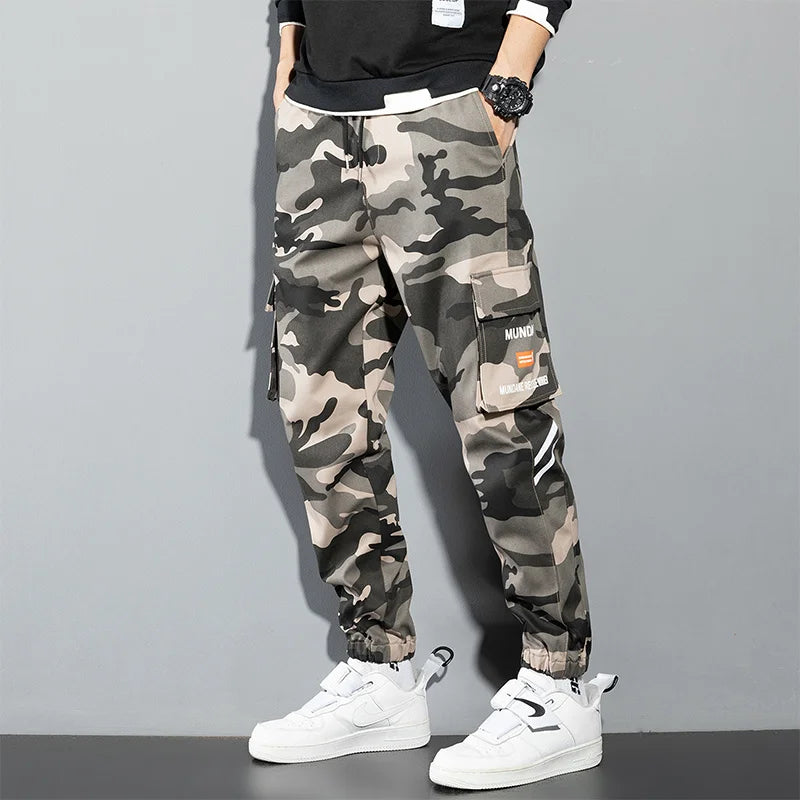 Plus Size Camouflage Cargo Joggers