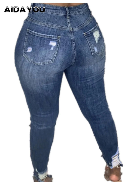 Plus Size Oversized High Waisted Jeans