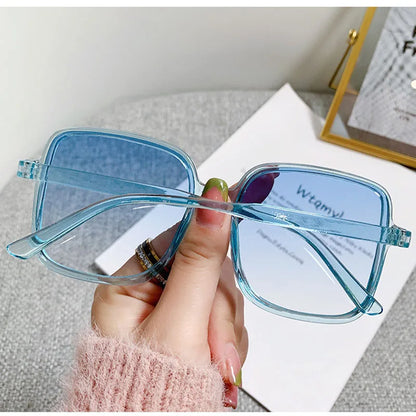 UV400 Vintage Oversized Rectangle Sunglasses