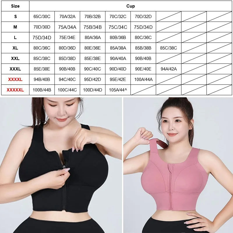 Plus Size Women Sports Bra Yoga Vest