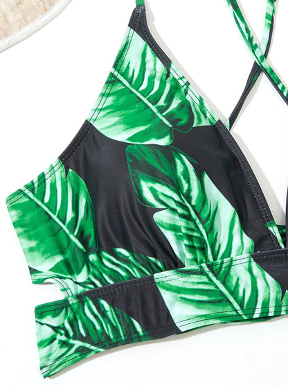 Plus Size 2 Piece High Waist Swimsuit