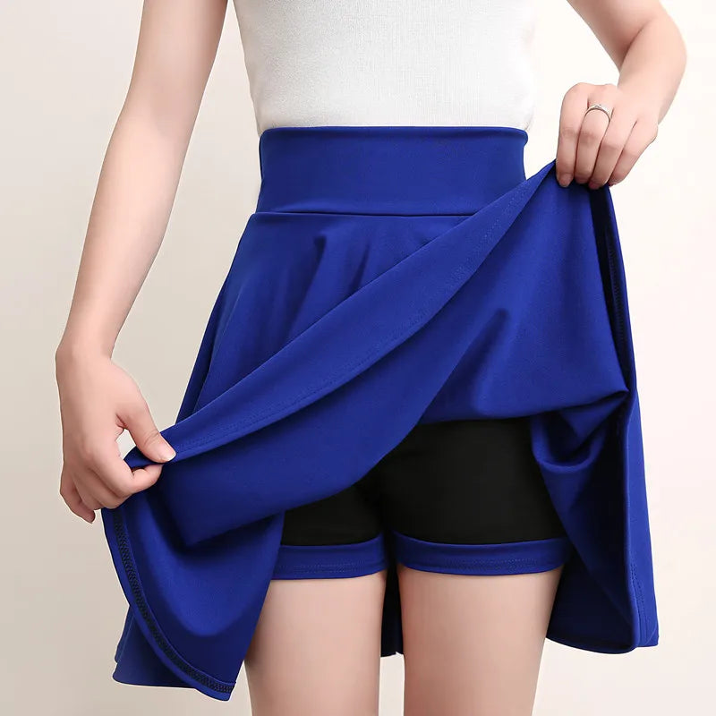 Plus Size Flared Shorts Skirt Casual Mini