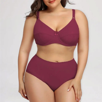 Plus Size Supportive Nylon Underwear Set Comfortable