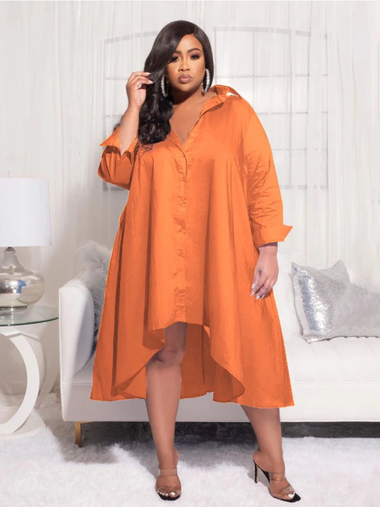 Plus Size Oversized Long Sleeves Shirt