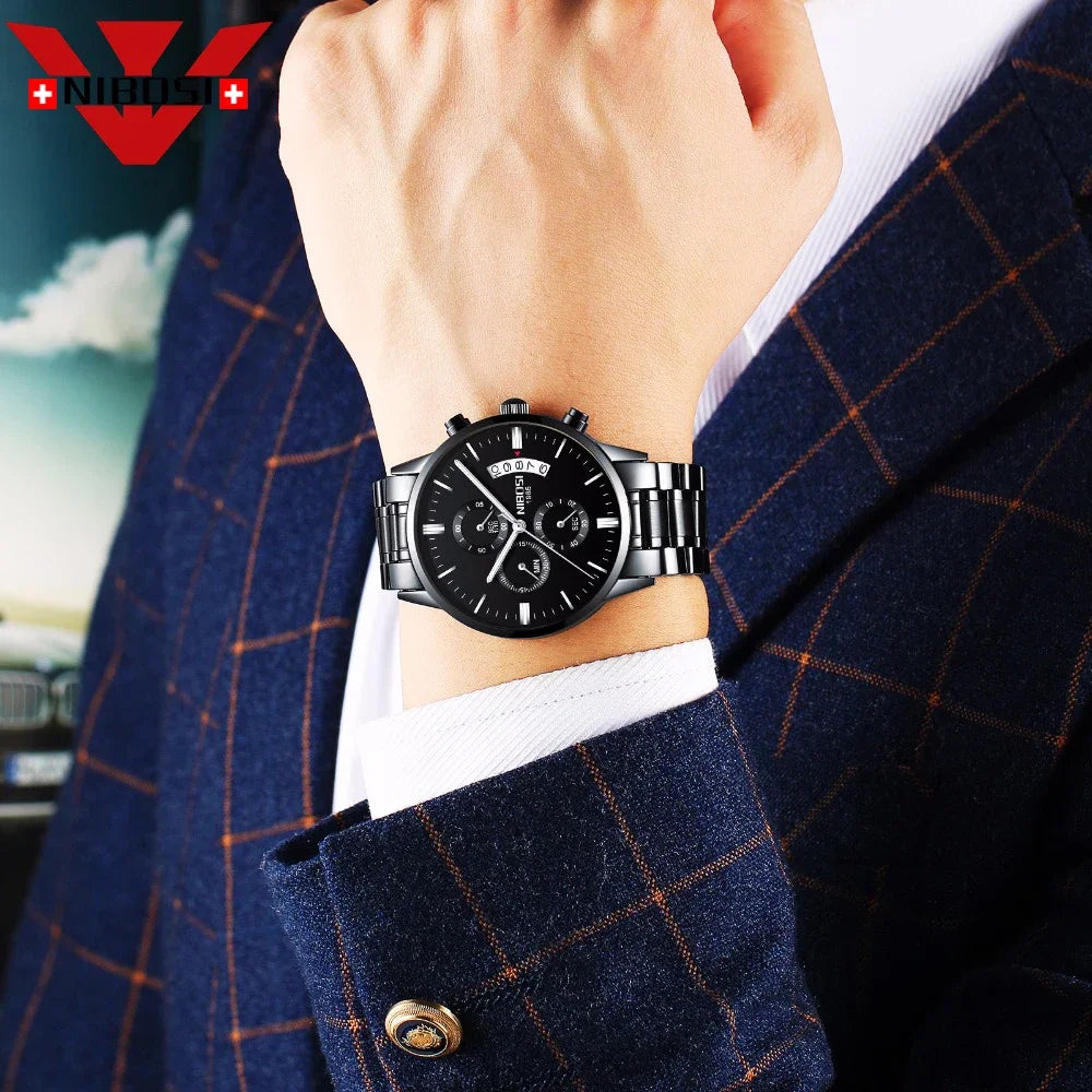 Stainless Steel Luxury Wristwatch