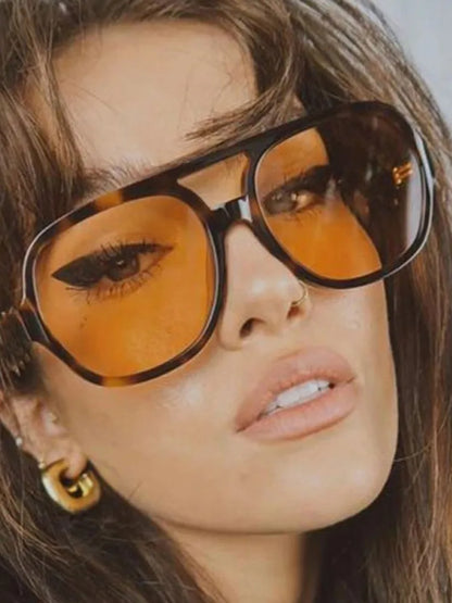 Vintage Oversized Sunglasses Women Big Frame