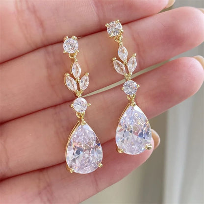 Cubic Zirconia Necklace Earrings Rings Set for Women