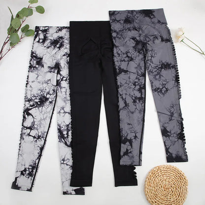 Tie Dye Butt Lift Elastic Activewear Leggings