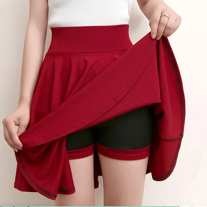 Plus Size Flared Shorts Skirt Casual Mini