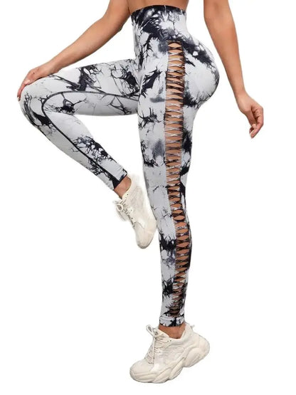 Tie Dye Butt Lift Elastic Activewear Leggings