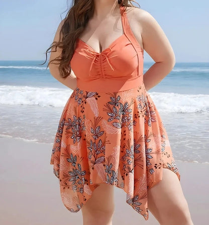 Plus Size One Piece Swimsuit Tummy Control