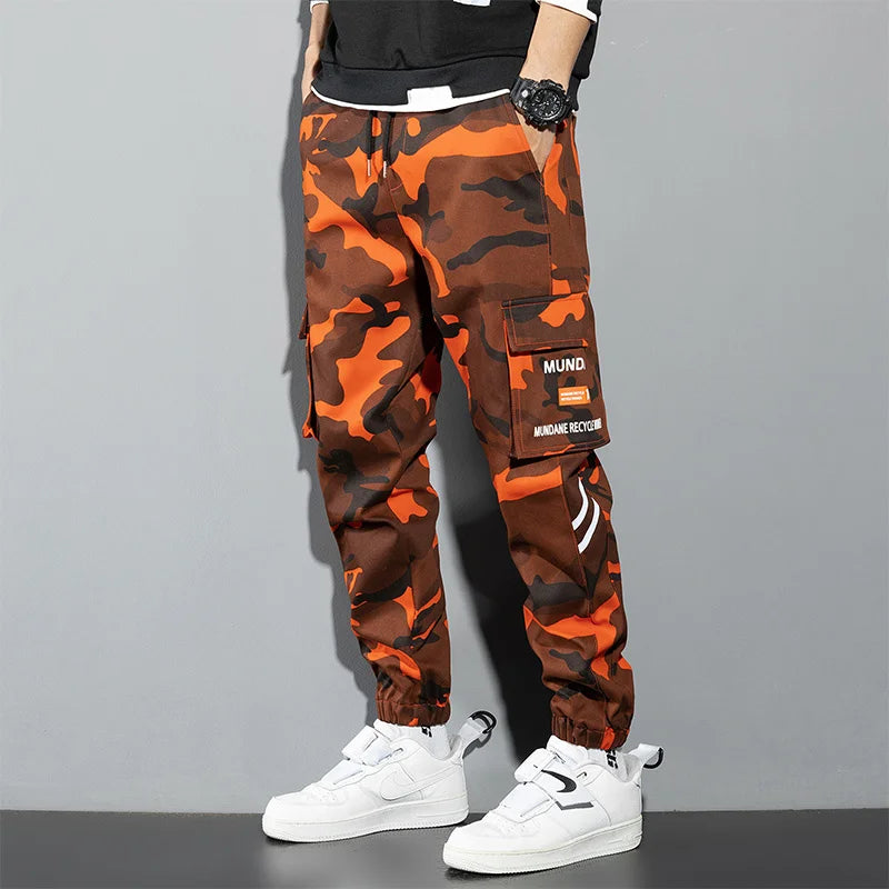 Plus Size Camouflage Cargo Joggers