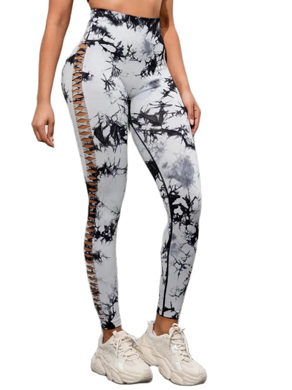 Tie Dye Butt Lift Elastic Activewear Leggings