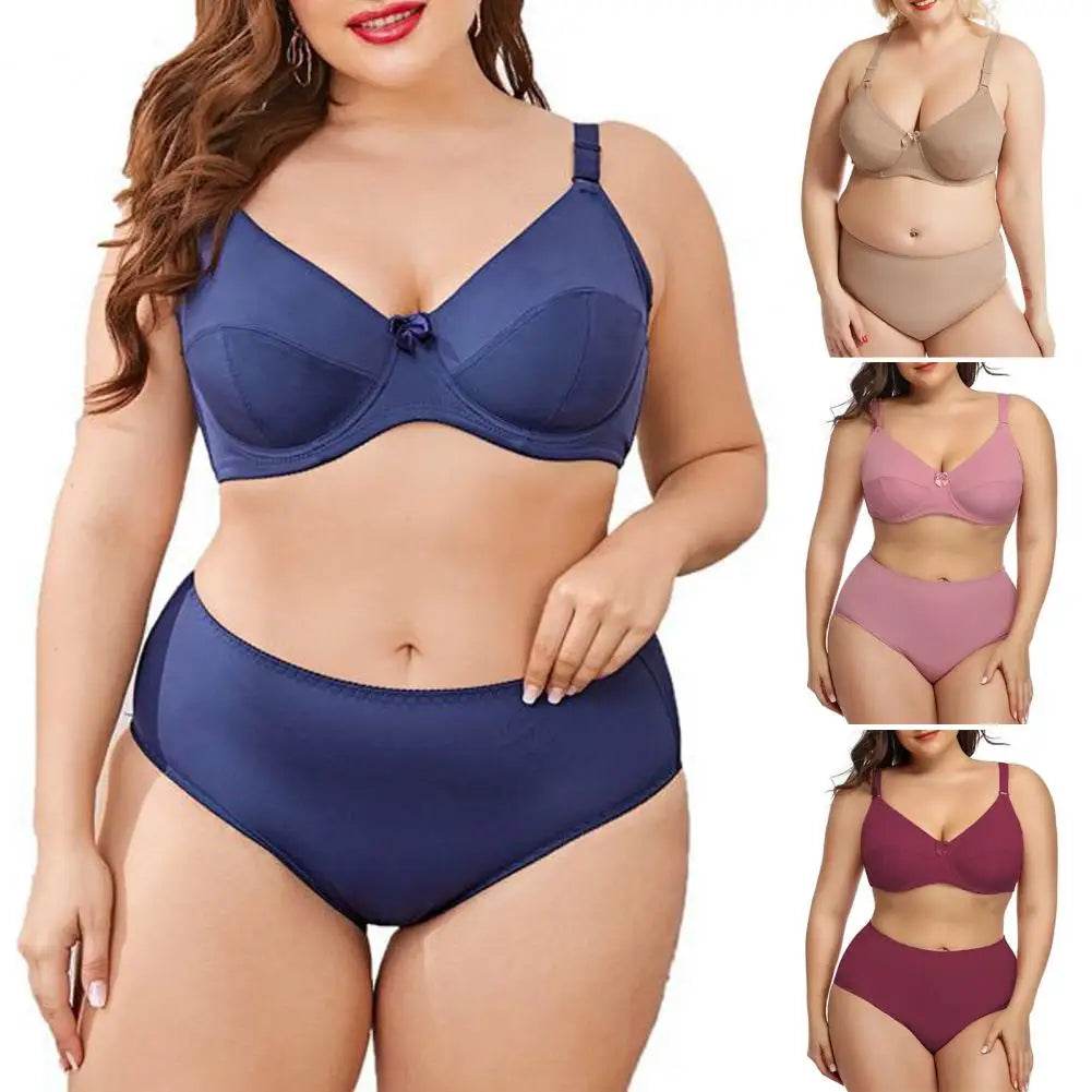 Plus Size Supportive Nylon Underwear Set Comfortable