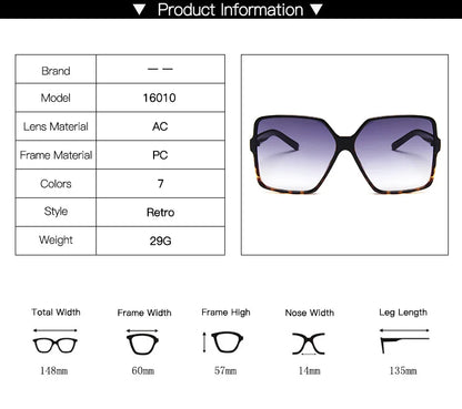 UV Oversize Sunglasses Gradient