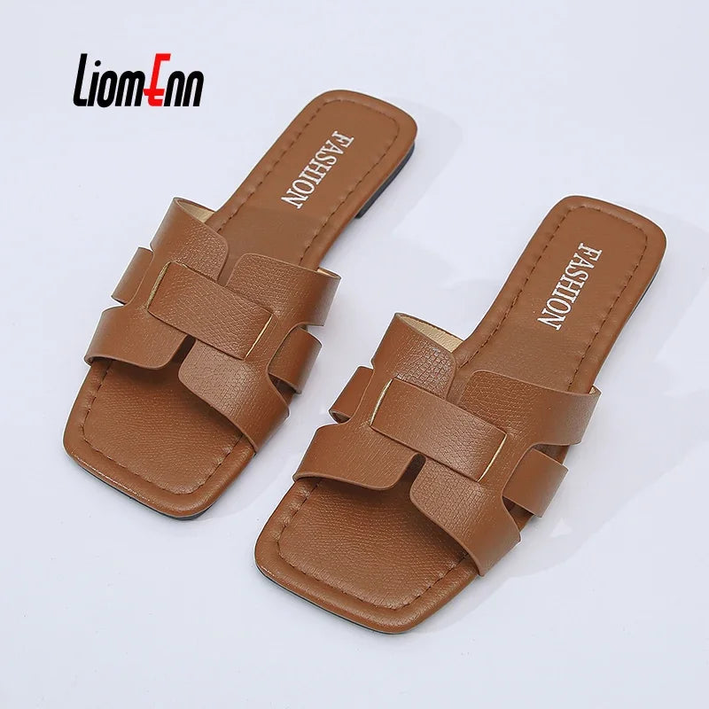 Luxury Slippers Women Flat Outdoor Trend Beach Sandals