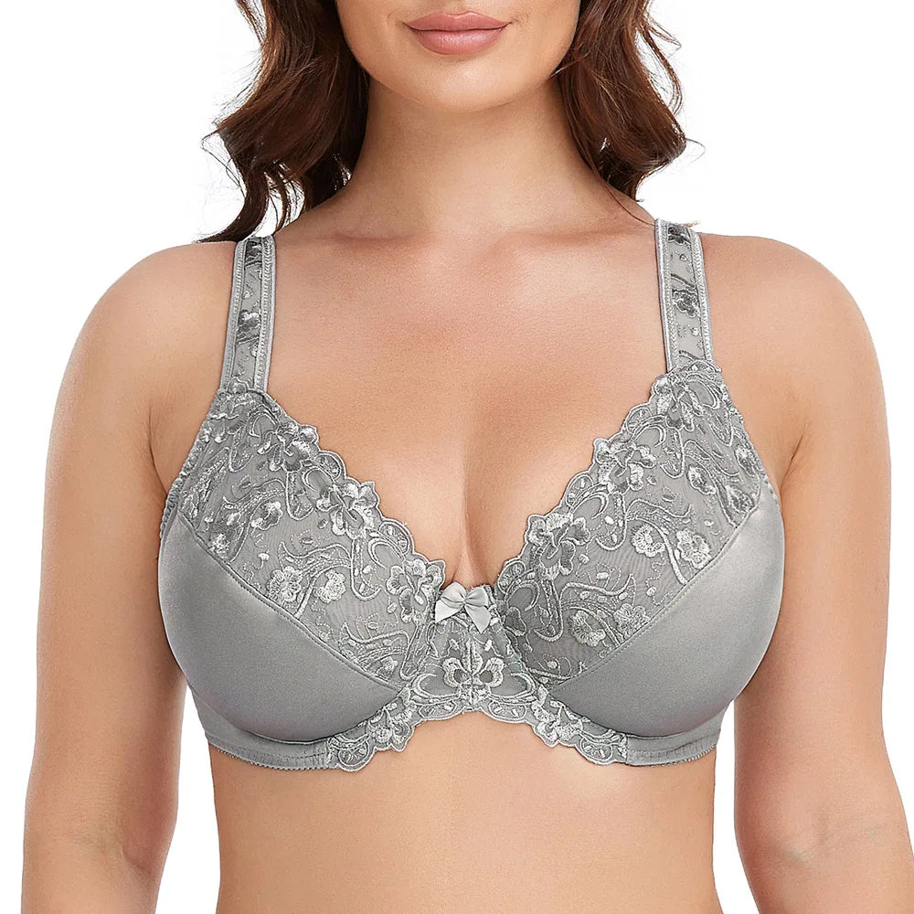 Plus Size Sexy Thin Lace Bra