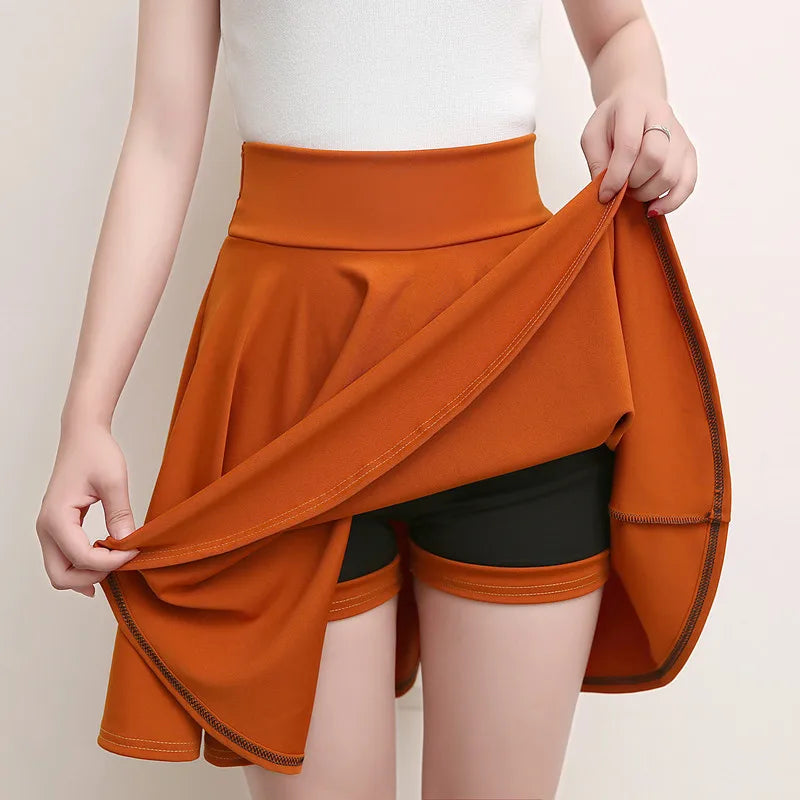 Plus Size Flared Shorts Skirt Casual Mini