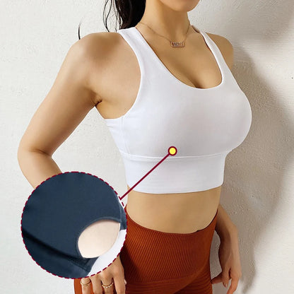 Athletic Bras with Removable Pads Widen Hem