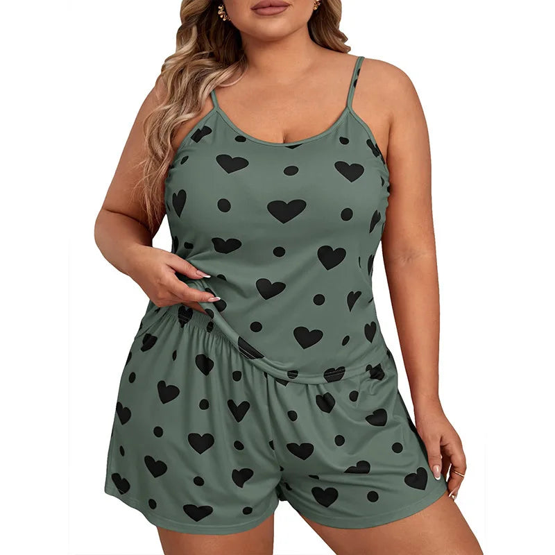 Plus-Size Women Pajamas Sleepwear Pajama Set