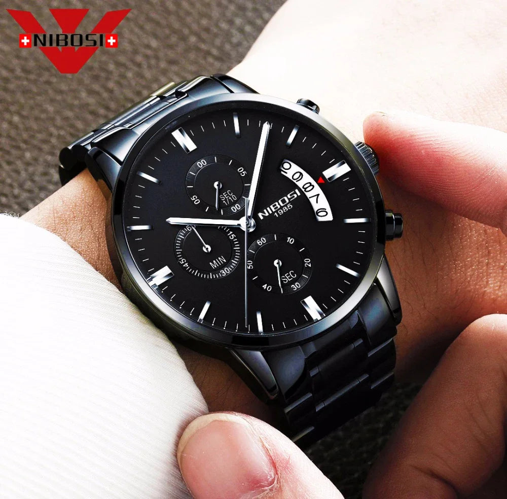 Stainless Steel Luxury Wristwatch